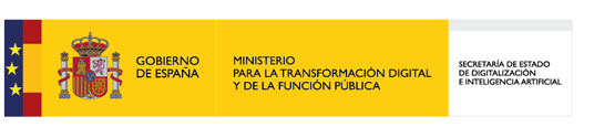 logotipo Ministerio Transformación Digital y de la Función Pública