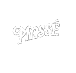Logotipo transparente de Massé Drinks & Pool